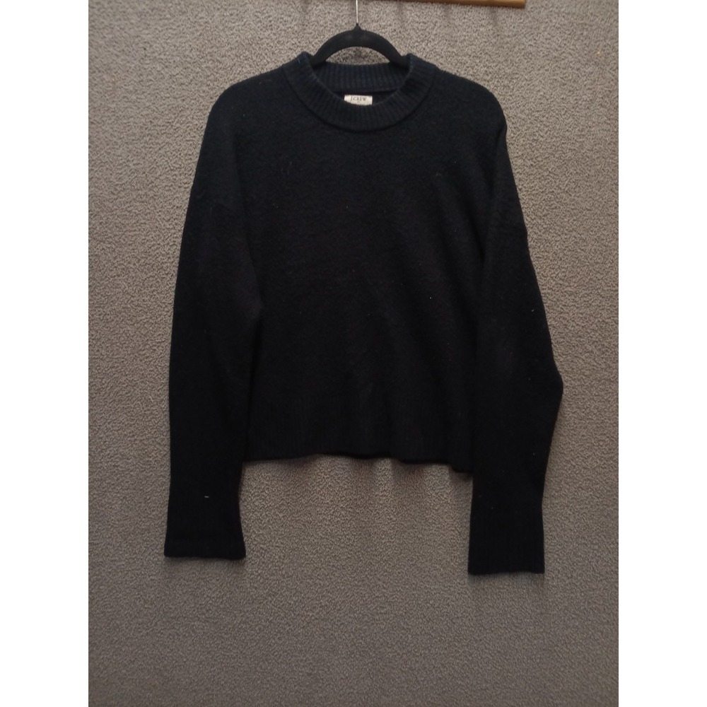 J.Crew Extra-Soft Sweater‎ Women's L Navy Crewneck Rib Knit